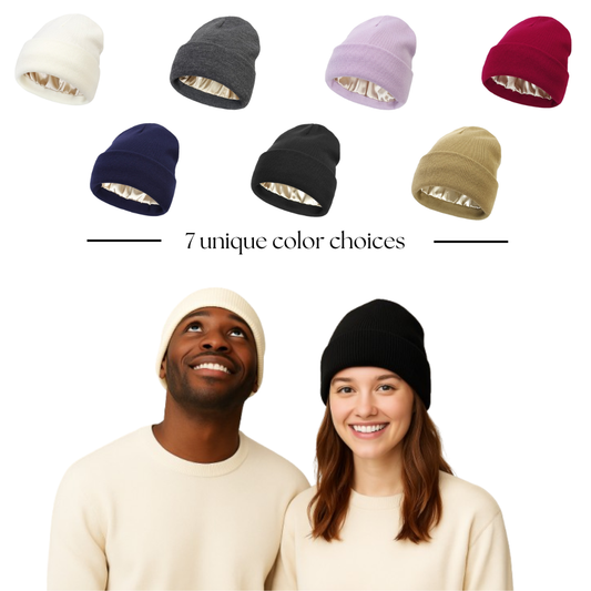 Elegant Winter Satin – Gorro beanie