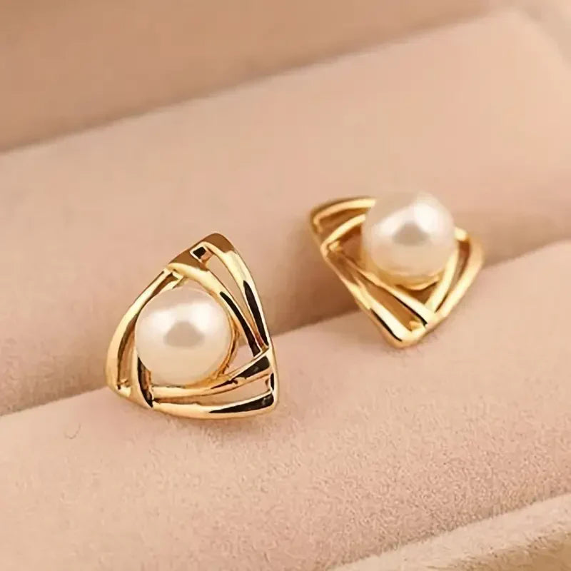 Aretes de Perla y Oro Exquisitos | Oro