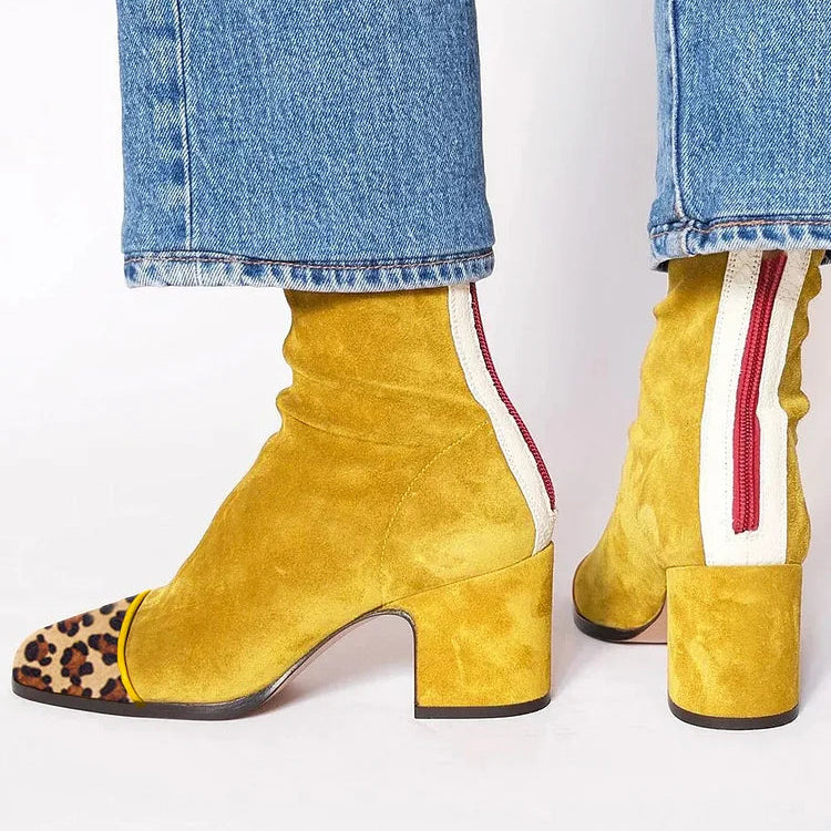 Tacones de Animal Print con Abrojo