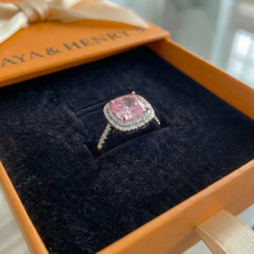 Anillo de Zafiro Rosa Corte Cushion | Oro