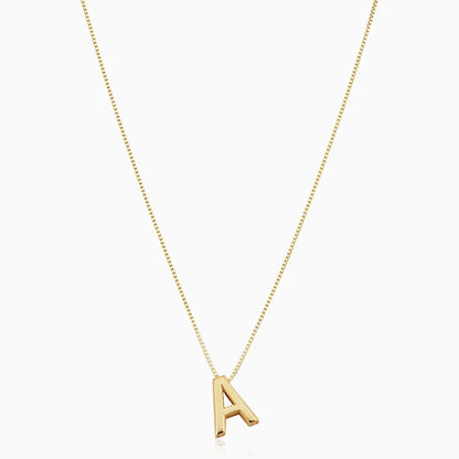Collar con Inicial Love Letter | Oro Blanco