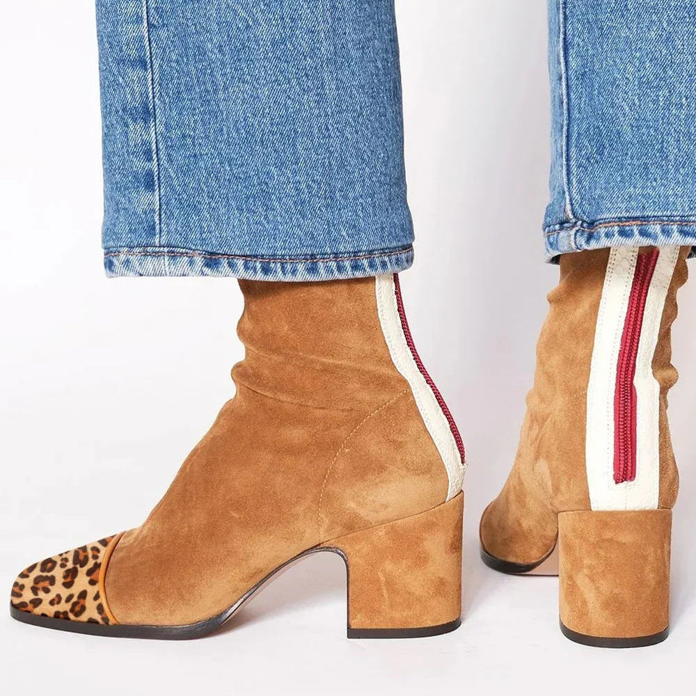 Mary - Tacones Animal Print con Abrojo