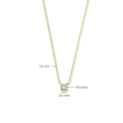 Cléa Collar con Piedra de Moissanita | Oro
