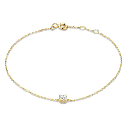 Cléa Pulsera con Piedra de Moissanita | Oro