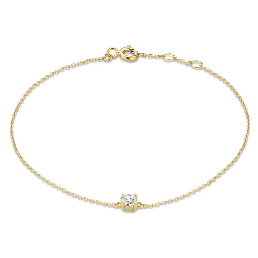 Cléa Pulsera con Piedra de Moissanita | Oro