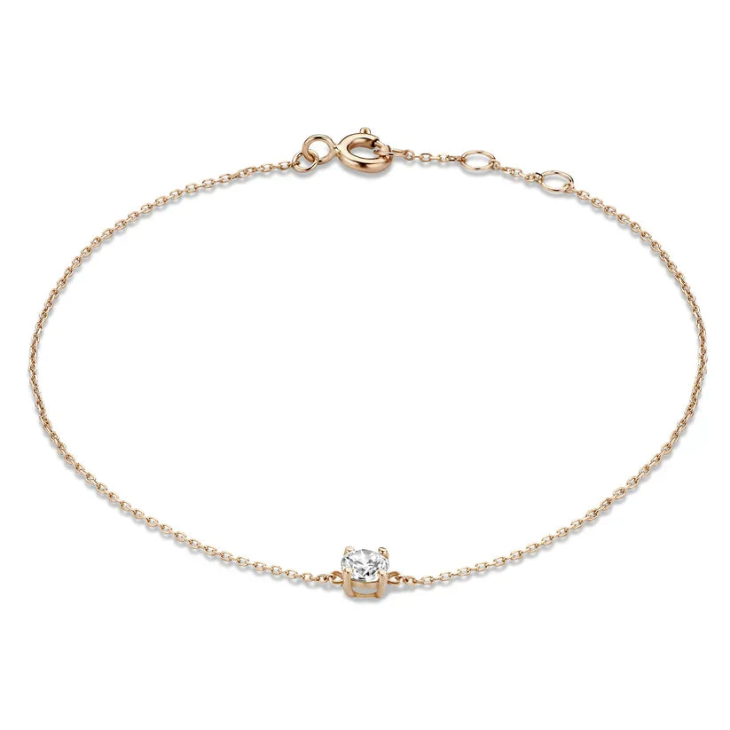 Cléa Pulsera con Piedra de Moissanita | Oro