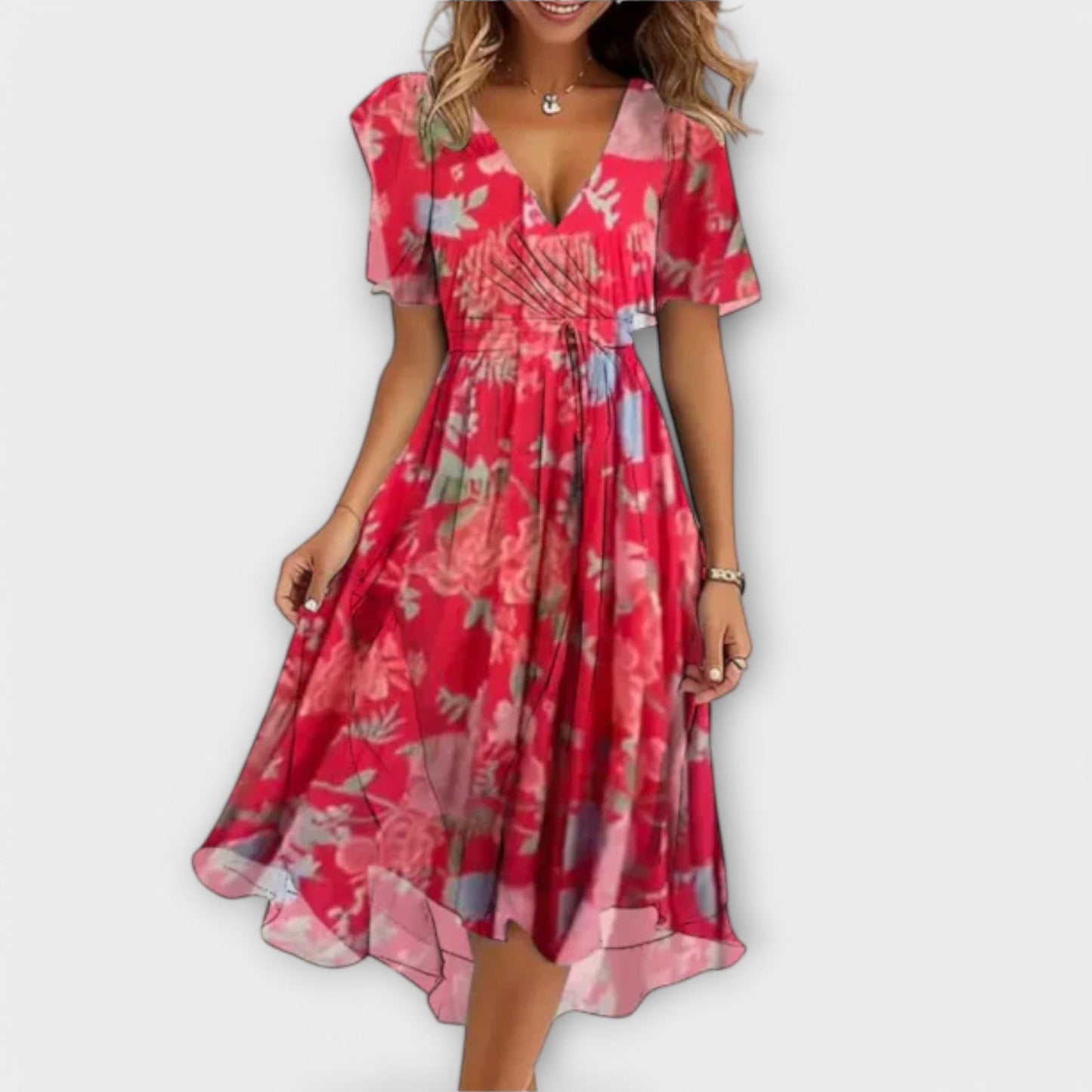 Annegret - Vestido de Dama con Escote en V